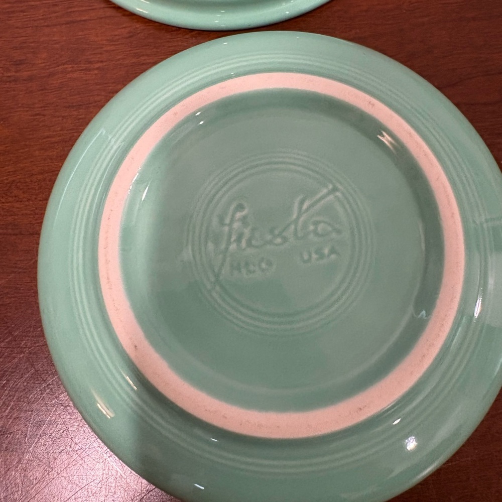 Fiestaware Fiesta *2* Seamist small 5.5” bowls Rare Retired - Picture 7 of 10